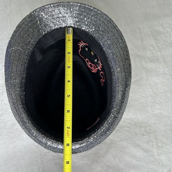 Hello Kitty Fedora Hat One Size Sparkling Red Trim Embroidery Sanrio 2012 - Picture 7 of 8